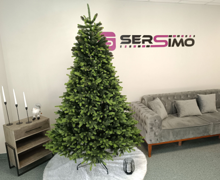 Brad artificial Christmas Deluxe by Sersimo, Carpati cu varfuri verzi, 2D+3D, 250cm [3]