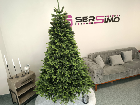 Brad artificial Christmas Deluxe by Sersimo, Carpati cu varfuri verzi, 2D+3D, 250cm [17]