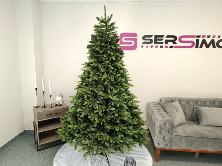 Brad artificial Christmas Deluxe by Sersimo, Carpati cu varfuri verzi, 2D+3D, 250cm [14]