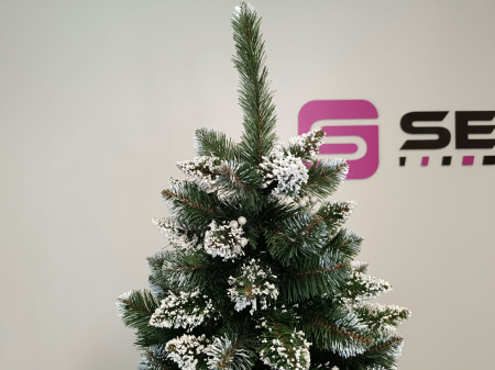 Brad artificial Christmas Deluxe by Sersimo, Crystal nins cu merisoare, 2D, 200cm [8]