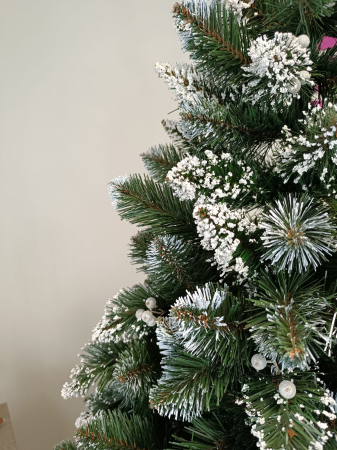 Brad artificial Christmas Deluxe by Sersimo, Crystal nins cu merisoare, 2D, 200cm [5]