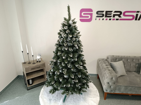 Brad artificial Christmas Deluxe by Sersimo, Crystal nins cu merisoare, 2D, 200cm [14]