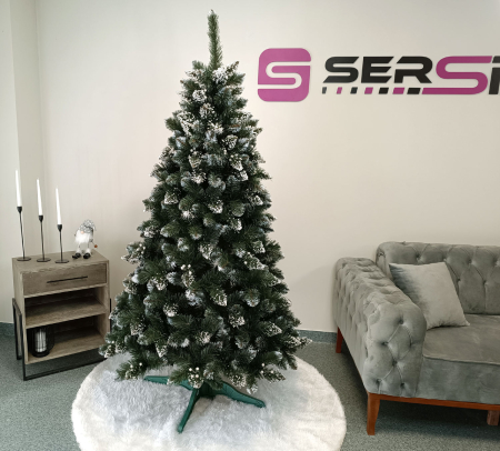 Brad artificial Christmas Deluxe by Sersimo, Crystal nins cu merisoare, 2D, 200cm [9]