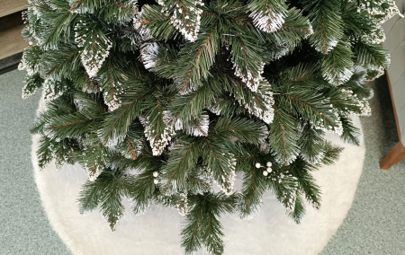 Brad artificial Christmas Deluxe by Sersimo, Crystal nins cu merisoare, 2D, 220cm [6]