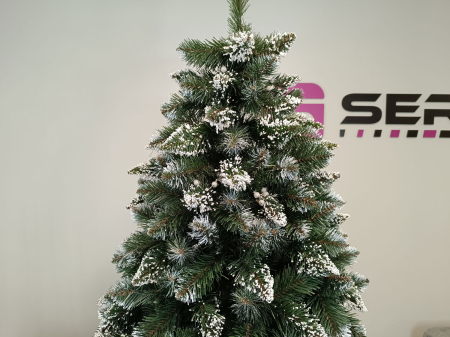 Brad artificial Christmas Deluxe by Sersimo, Crystal nins cu merisoare, 2D, 220cm [13]