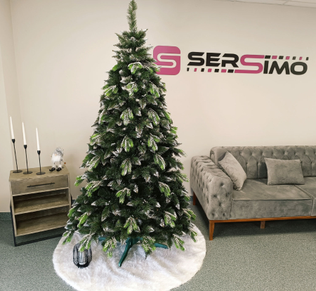 Brad artificial Christmas Deluxe by Sersimo, Diamant, 2D+3D, 220cm [7]