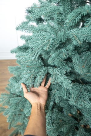 Brad artificial Christmas Deluxe by Sersimo, Kovalivka Select argintiu, integral 3D, 210 cm [14]