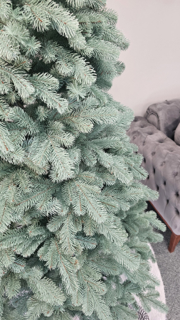 Brad artificial Christmas Deluxe by Sersimo, Kovalivska argintiu, 3D, 210cm [19]