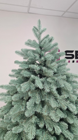 Brad artificial Christmas Deluxe by Sersimo, Kovalivska argintiu, 3D, 210cm [15]