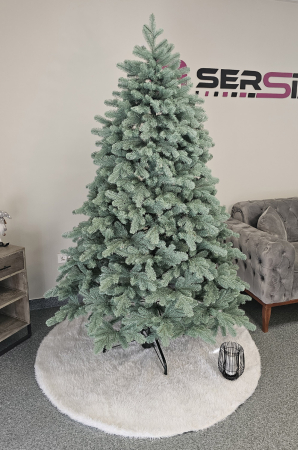 Brad artificial Christmas Deluxe by Sersimo, Kovalivska argintiu, 3D, 210cm [9]