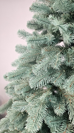 Brad artificial Christmas Deluxe by Sersimo, Kovalivska argintiu, 3D, 210cm [18]