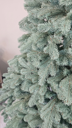 Brad artificial Christmas Deluxe by Sersimo, Kovalivska argintiu, 3D, 210cm [3]