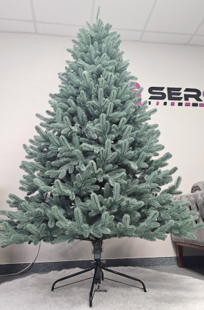 Brad artificial Christmas Deluxe by Sersimo, Laponia Select argintiu, integral 3D, 210cm [3]