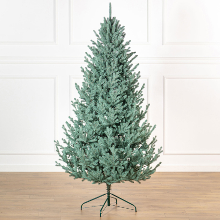 Brad artificial Christmas Deluxe by Sersimo, Viena Select argintiu, integral 3D, 210cm [10]