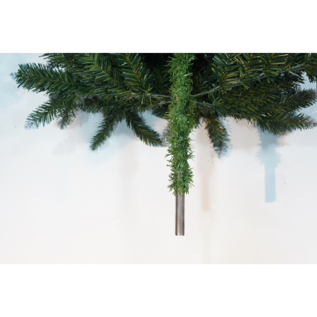 Brad Artificial de Craciun, , Sectionat pentru Perete/ Colt, 1.50 m inaltime, Verde, Decorat, Diametru Inferior 83 cm, Interior/ Exterior [10]