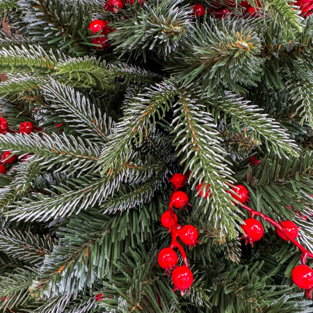 Brad artificial Sersimo, Miahelene Elite, verde nins cu merisoare, mix 2D+3D, 180 cm [14]