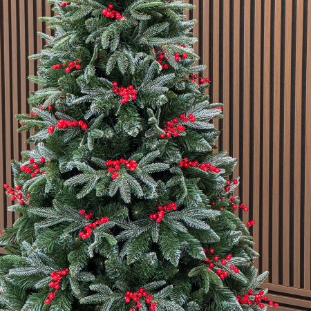 Brad artificial Sersimo, Miahelene Elite, verde nins cu merisoare, mix 2D+3D, 180 cm [15]