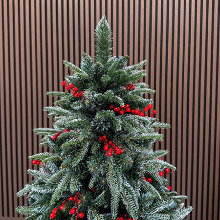 Brad artificial Sersimo, Miahelene Elite, verde nins cu merisoare, mix 2D+3D, 180 cm [9]