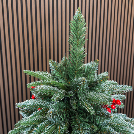 Brad artificial Sersimo, Miahelene Elite, verde nins cu merisoare, mix 2D+3D, 220 cm [4]