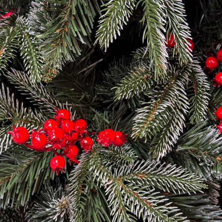 Brad artificial Sersimo, Miahelene Elite, verde nins cu merisoare, mix 2D+3D, 220 cm [7]