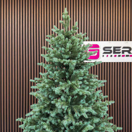 Brad artificial Sersimo, Scandinavia, verde cu varfuri argintii, integral 3D, 210 cm [8]