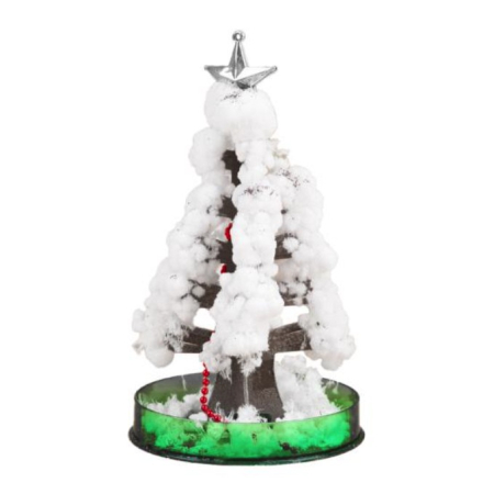✨TOATE PRODUSELE✨ - Brad Copac de Hartie Infloritor pe Apa, , Jucarie Brad Magic Infloritor de Craciun, Crestere Lenta in 8-24 h, Decoratiune de Craciun, 16.5 x 9.5 x 9.5 cm, Alb