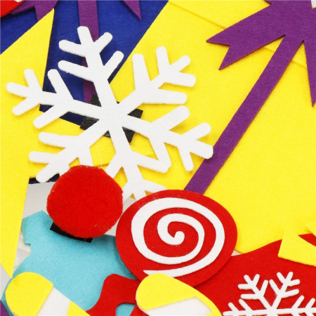 Brad de Craciun din pasla pentru copii, 115x80 cm, cu 26 decoratiuni [19]