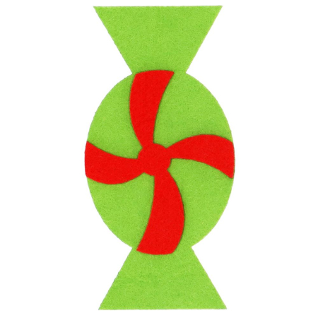 Brad de Craciun din pasla pentru copii, 115x80 cm, cu 26 decoratiuni [2]