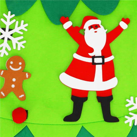 Brad de Craciun din pasla pentru copii, 115x80 cm, cu 26 decoratiuni [21]