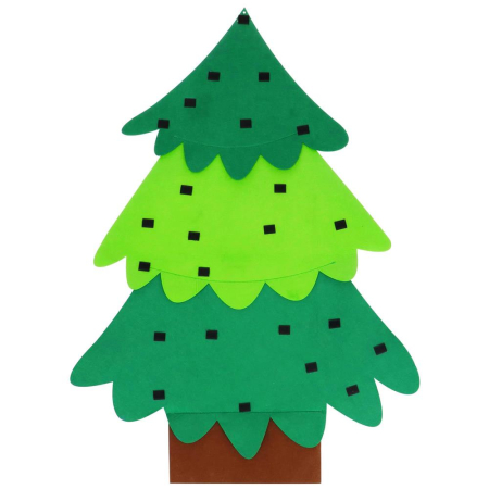 Brad de Craciun din pasla pentru copii, 115x80 cm, cu 26 decoratiuni [23]