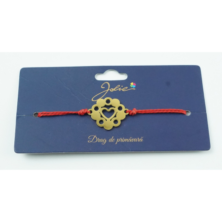 ✨TOATE PRODUSELE✨ - Bratara Aurie Inox Inima in Cercuri