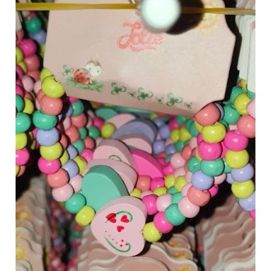 Bratara Curcubeu Elastica, Bile si Pandantive din Lemn Colorate, Modele pentru Copii [3]