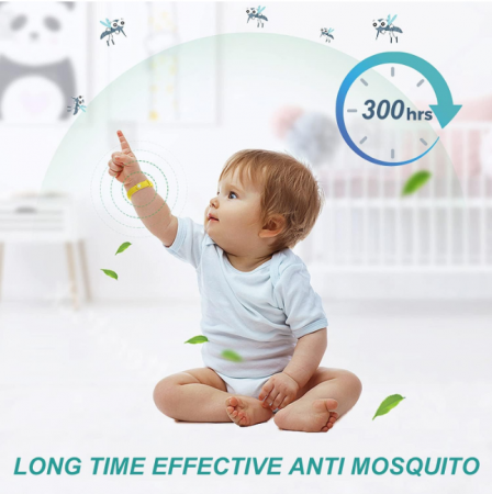 Bratara Antitantari si Insecte, Model pentru Copii, Efect Repelent pana la 300h cu Ulei Esential Natural [8]