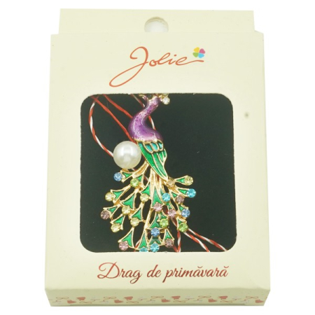 ✨TOATE PRODUSELE✨ - Brosa Multicolora Jolie model Paun