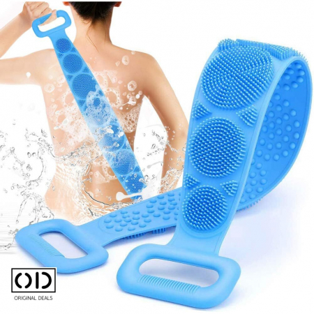 Burete de baie  Perie de baie pentru spalat pe corp Burete pentru spalat pe corp Burete pentru spalat pe spate Burete din silicon Perie pentru spalat pe spate Perie silicon pentru spalat pe spate [12]