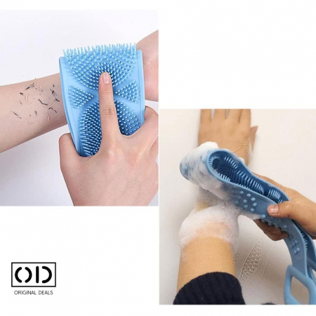 Burete de baie  Perie de baie pentru spalat pe corp Burete pentru spalat pe corp Burete pentru spalat pe spate Burete din silicon Perie pentru spalat pe spate Perie silicon pentru spalat pe spate [7]