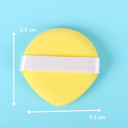 Burete de Machiaj Triunghi , Reutilizabili, Utilizare Umeda sau Uscata, 5.5 x 5.5 x 0.9 cm, Powder Puff, Galben [1]