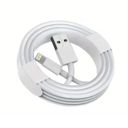 ✨TOATE PRODUSELE✨ - Cablu de Date Fast Charging, , port USB-B Compatibil cu iPhone cu porturi de tip Lightning, pentru Incarcare rapida 2A, Lungime 2M, Alb