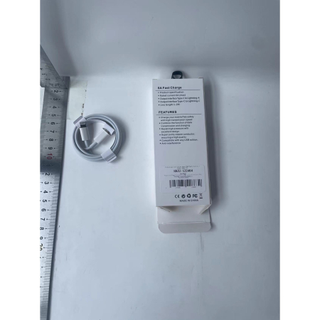 Cablu de date si de incarcare Apple, USB Tip-C-Lightning, 1 metru, , Alb [4]