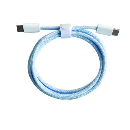 ✨TOATE PRODUSELE✨ - Cablu de Date Universal, , Incarcare Rapida, Type-C to Type-C Compatibil cu Telefon sau Tableta, Cablu de Incarcare Impletit din Nailon, 1 m, Albastru