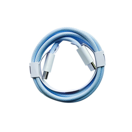Cablu de Date Universal, , Incarcare Rapida, Type-C to Type-C Compatibil cu Telefon sau Tableta, Cablu de Incarcare Impletit din Nailon, 1 m, Albastru [1]