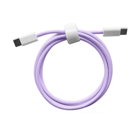 ✨TOATE PRODUSELE✨ - Cablu de Date Universal, , Incarcare Rapida, Type-C to Type-C Compatibil cu Telefon sau Tableta, Cablu de Incarcare Impletit din Nailon, 1 m, Mov