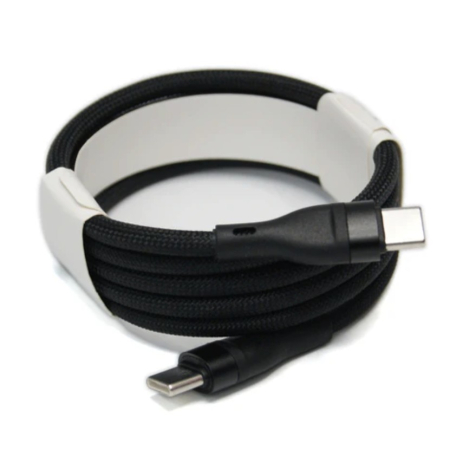 Cablu de Date Universal, , Incarcare Rapida, Type-C to Type-C Compatibil cu Telefon sau Tableta, Cablu de Incarcare Impletit din Nailon, 1 m, Negru [1]