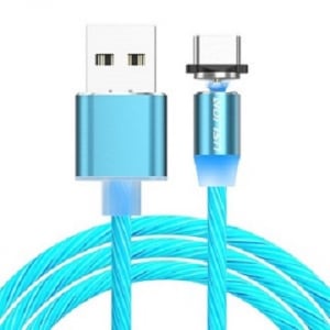 Cablu USB 3.0 Fast & Safe Charging 3.6A cu Mufa Magnetica Neodim 360° cu Lumini Full LED Cablu de incarcare telefon [11]