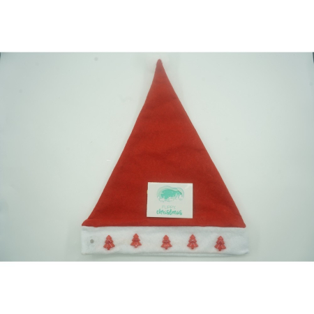 Caciulita de Mos Craciun,, cu braduti ,led si muzica, rosie, marime universala, poliester [4]