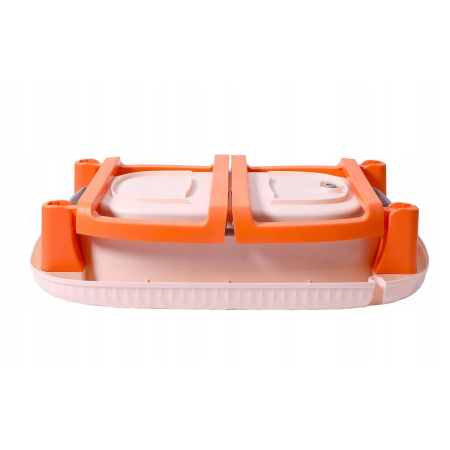Cada Pliabila pentru Baie, , din PP+TPE, pentru Copii 0-6 Ani, cu Picioare, Suport de Sezut, Scurgere Etans, 80 x 52 x 42 cm, Portocaliu [5]