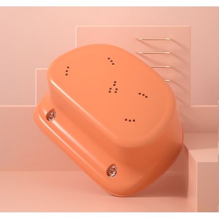 Cada Pliabila pentru Baie, , din PP+TPE, pentru Copii 0-6 Ani, cu Picioare, Suport de Sezut, Scurgere Etans, 80 x 52 x 42 cm, Portocaliu [9]