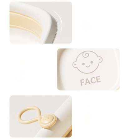 Cada Pliabila pentru Baie pentru Copii, , Cadita pentru Bebelusi, Model Patrat pentru Fata, Galben, 32x27.5x3.7 cm, 4 L [7]