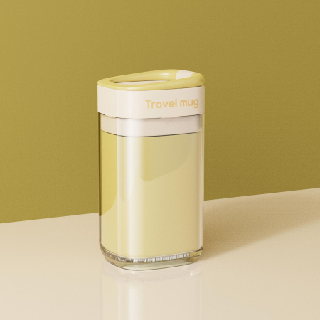 Articole pentru baie - Cana Multifunctionala pentru Voiaj, , cu Functii de Depozitare si Suport Articole Igiena Dentara, 13 x 6.8 x 6 cm, Galben