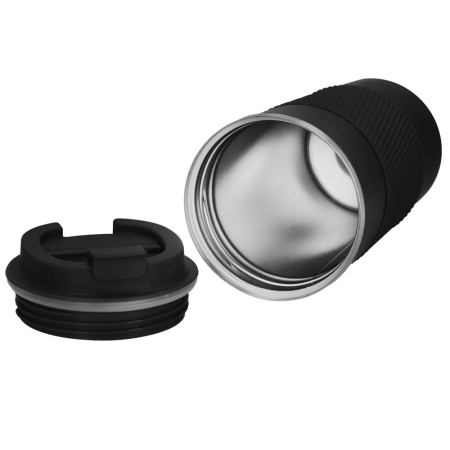 Cana termos calatorie, perete din inox dublu izolat, 500ml, 9x16.5cm, negru [12]